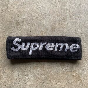 Supreme x New Era Black Headband 2015 EUC